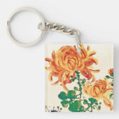 ヴィンテージ日本の絵画の菊 キーホルダー (正面)