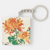 ヴィンテージ日本の絵画の菊 キーホルダー (裏面)