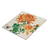 ヴィンテージ日本の絵画の菊 タイル (側面)