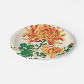 ヴィンテージ日本の絵画の菊 ペーパープレート (アングル)