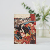 ヴィンテージ日本の絵画ズ – 歌舞伎俳優 ポストカード (スタンド正面)