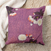 ヴィンテージ日本の織さくらんぼ花 クッション (ブランケット)