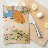 ヴィンテージ日本の織物 キッチンタオル (四つ折り)