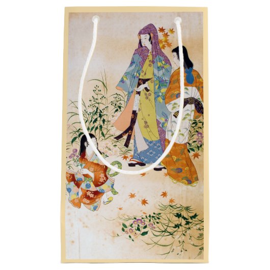 ヴィンテージ日本の織物 スモールペーパーバッグ (正面)