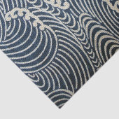 ヴィンテージ日本の織物、波模様 薄葉紙 (詳細)