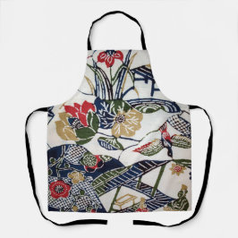 ヴィンテージ日本の織（紅型） エプロン