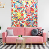 ヴィンテージ日本の織（紅型） キャンバスプリント (インサイチュ (リビング))