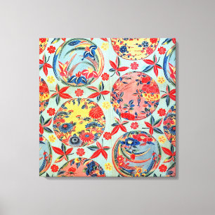 ヴィンテージ日本の織(紅型) キャンバスプリント