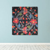 ヴィンテージ日本の織（紅型） キャンバスプリント (インサイチュ (ウッドフロア))