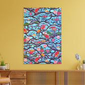 ヴィンテージ日本の織（紅型） キャンバスプリント (インサイチュ (リビング))