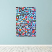 ヴィンテージ日本の織（紅型） キャンバスプリント (インサイチュ (ウッドフロア))