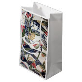 ヴィンテージ日本の織（紅型） スモールペーパーバッグ (裏面アングル)