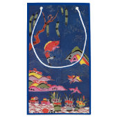 ヴィンテージ日本の織（紅型） スモールペーパーバッグ (裏面)