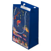 ヴィンテージ日本の織（紅型） スモールペーパーバッグ (裏面アングル)