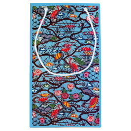 ヴィンテージ日本の織（紅型） スモールペーパーバッグ