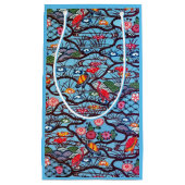 ヴィンテージ日本の織（紅型） スモールペーパーバッグ (正面)