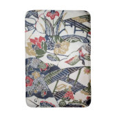 ヴィンテージ日本の織（紅型） バスマット (正面縦)