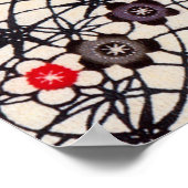 ヴィンテージ日本の織(紅型) ポスター (角)