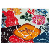 ヴィンテージ日本の織（紅型） ラージペーパーバッグ (裏面)