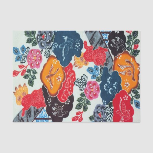 ヴィンテージ日本の織（紅型） 薄葉紙 (正面)