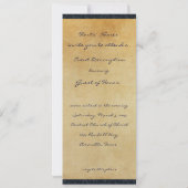 ヴィンテージ日本の羊皮紙トール招待状 招待状 (裏面)