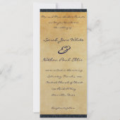 ヴィンテージ日本の羊皮紙トール結婚式招待状 招待状 (裏面)