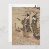 ヴィンテージ日本の美しい芸者女舞子 ポストカード (正面/裏面)