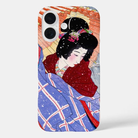 ヴィンテージ日本の美しい芸者女舞子 Case-Mate iPhoneケース (裏面)