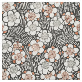 ヴィンテージ日本の花模様織物 ファブリック (見本)