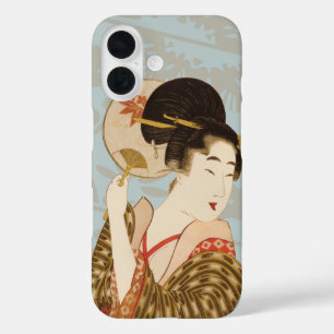 ヴィンテージ日本の芸者の着物扇子 iPhone 16ケース