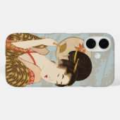 ヴィンテージ日本の芸者の着物扇子 Case-Mate iPhoneケース (裏面 (横))