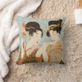 ヴィンテージ日本の芸者の着物 クッション (ブランケット)