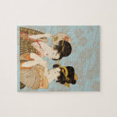 ヴィンテージ日本の芸者の着物 ジグソーパズル (横)