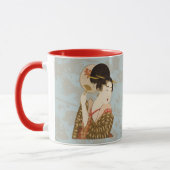 ヴィンテージ日本の芸者の着物 マグカップ (左)