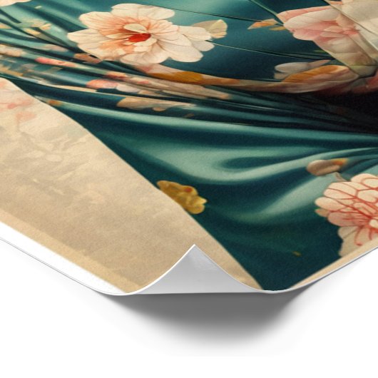 ヴィンテージ日本の芸者ポートレート ポスター (角)