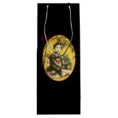 ヴィンテージ日本の芸者ワインバッグ ワインギフトバッグ (裏面)