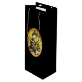 ヴィンテージ日本の芸者ワインバッグ ワインギフトバッグ (正面アングル)