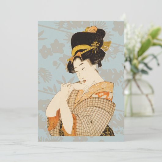 ヴィンテージ日本の芸者女子の着物芸人 (スタンド正面)