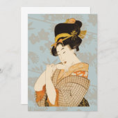 ヴィンテージ日本の芸者女子の着物芸人 (正面/裏面)