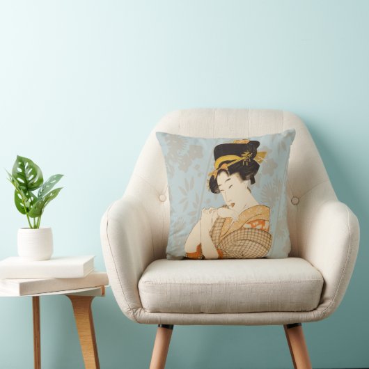 ヴィンテージ日本の芸者女子の着物芸人 クッション (椅子)