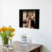 ヴィンテージ日本の芸者 – Letter Writer 箔ポスター (レイダウン (キッチン))