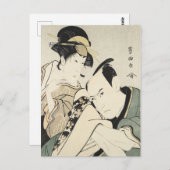 ヴィンテージ日本の芸術家男女 ポストカード (正面/裏面)