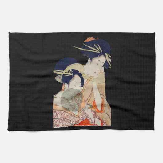 ヴィンテージ日本の芸術 キッチンタオル (横)