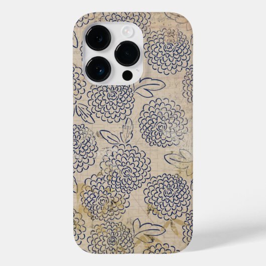 ヴィンテージ日本の菊の花 Case-Mate iPhoneケース (裏面)