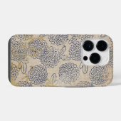 ヴィンテージ日本の菊の花 iPhoneケース (裏面横)