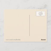 ヴィンテージ日本の菊マスタードイエロー ポストカード (裏面)