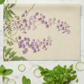 ヴィンテージ日本の薄紫スパローキッチンタオル キッチンタオル (折り畳み)