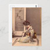 ヴィンテージ日本の遊芸者の三味線 ポストカード (正面/裏面)