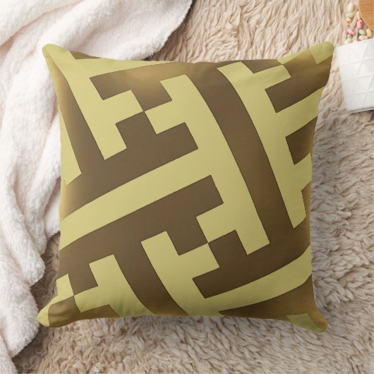 ヴィンテージ日本の金模様装飾用クッション クッション (ブランケット)