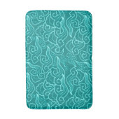 ヴィンテージ日本の雲、ターコイズ、アクア バスマット (正面縦)